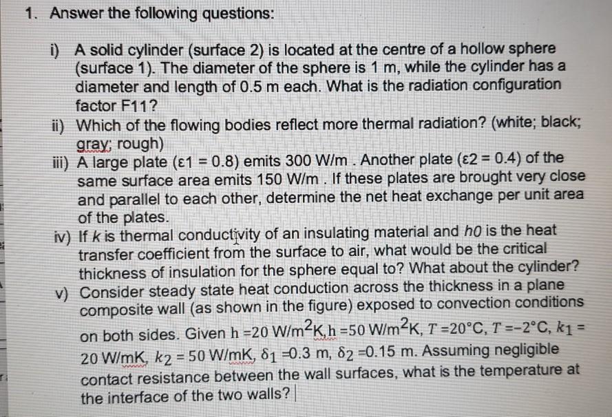 Solved 1. Answer the following questions: i) A solid | Chegg.com