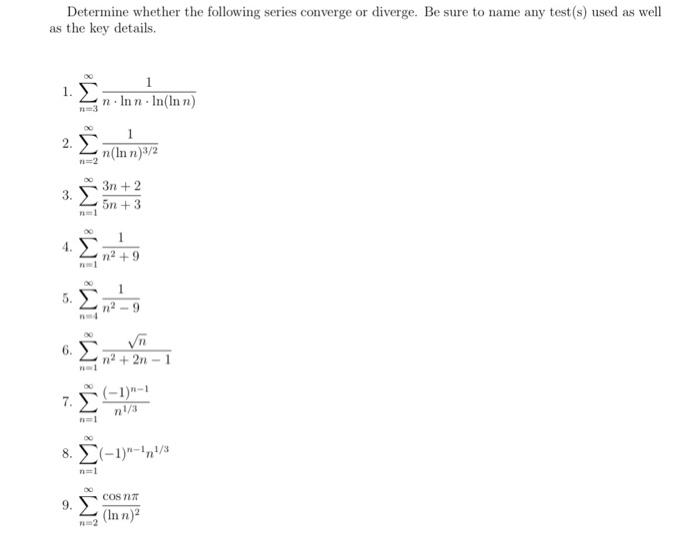 solved-determine-whether-the-following-series-converge-or-chegg