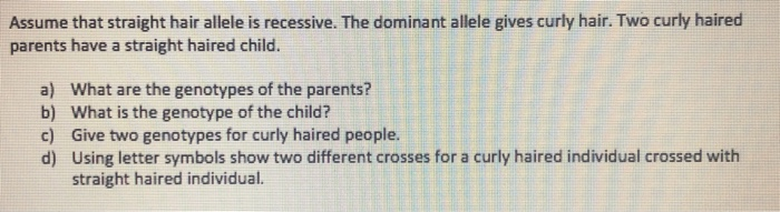 curly hair recessive or dominant