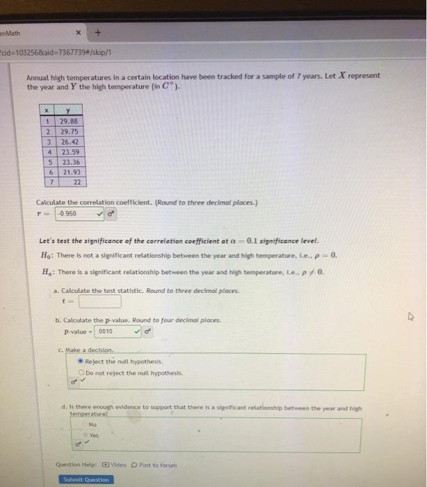 Solved en Math cid=103256&aid=73677398/skip/1 Annual high | Chegg.com