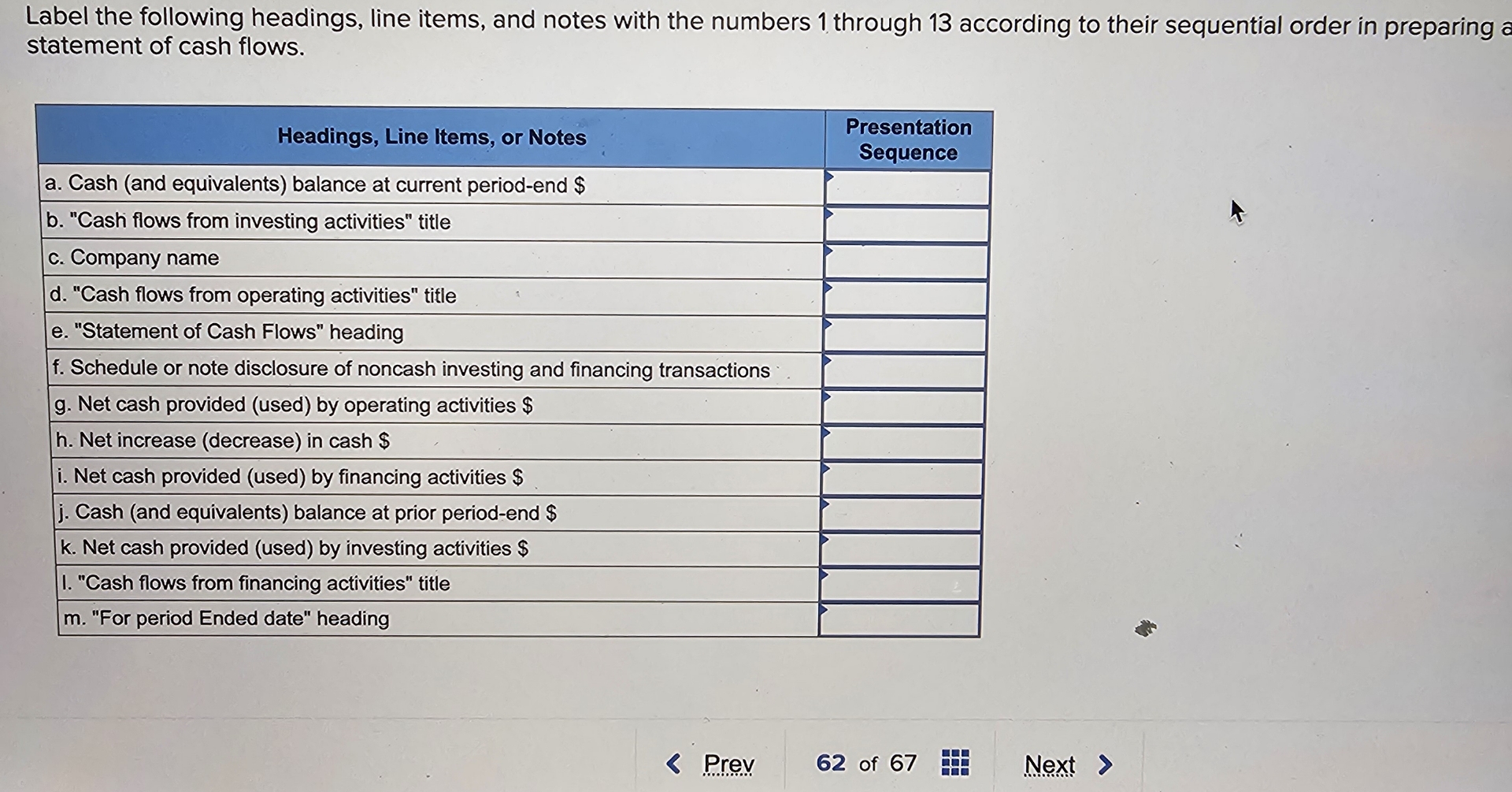 Solved Label The Following Headings Line Items And Notes Chegg Com