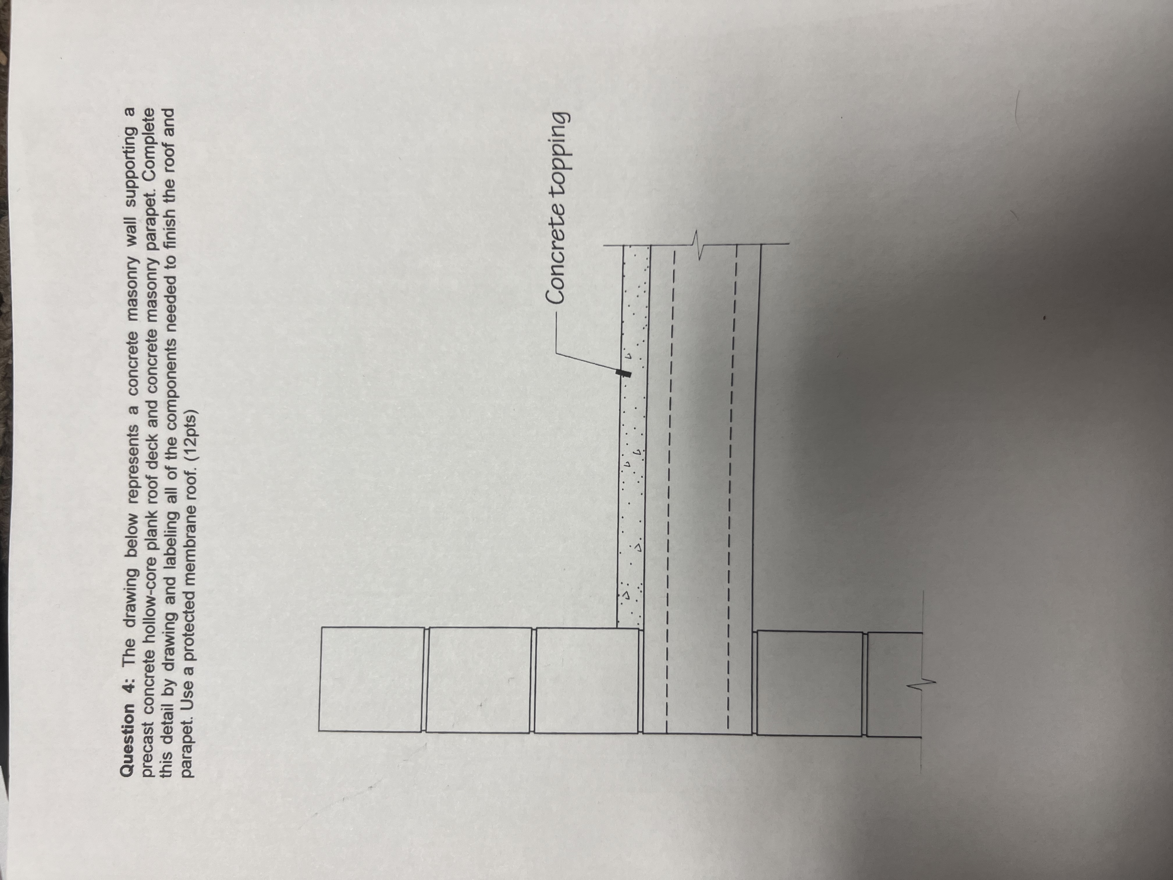 Solved by an EXPERT Question 4: The drawing below represents a concrete ...