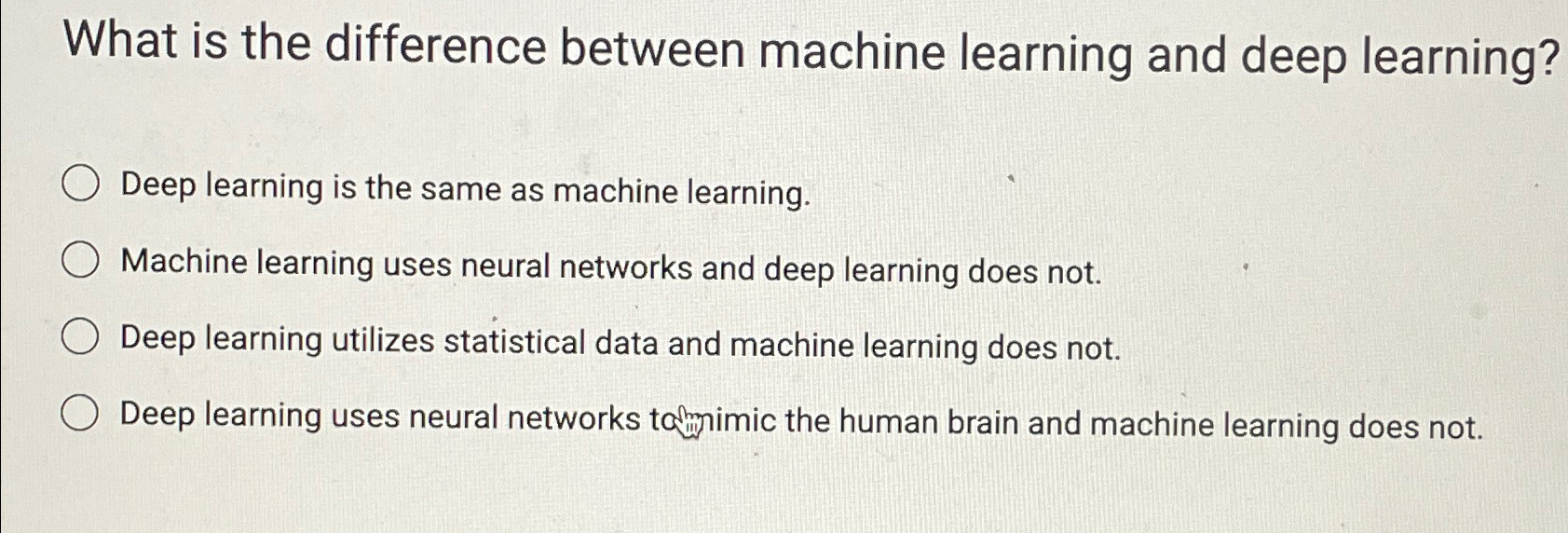 Solved What is the difference between machine learning and | Chegg.com