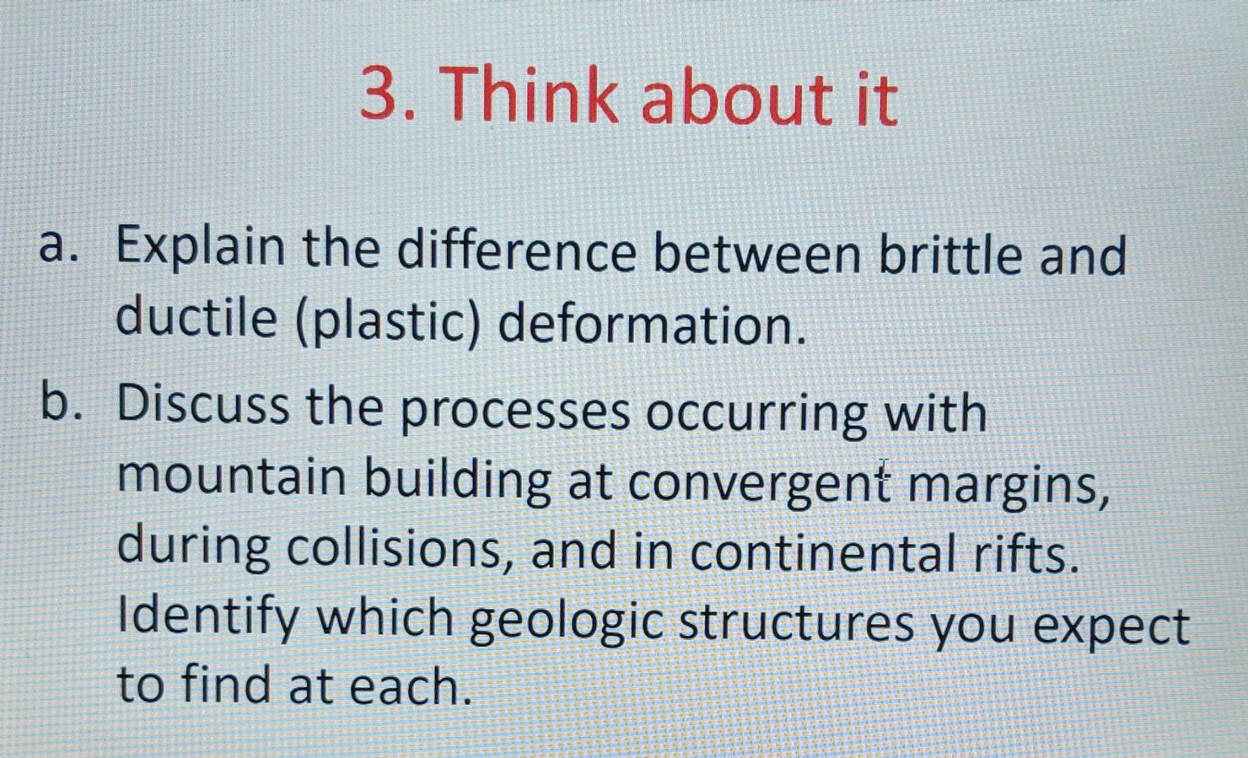 Solved 3. Think about it a. Explain the difference between