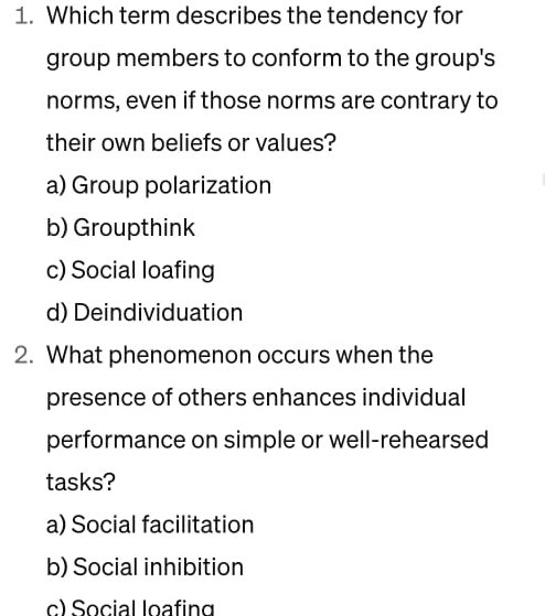 solved-which-term-describes-the-tendency-for-group-members-chegg