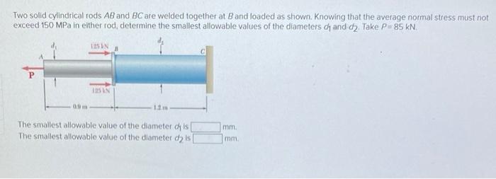 Solved Two Solid Cylindrical Rods AB And BC Are Welded | Chegg.com