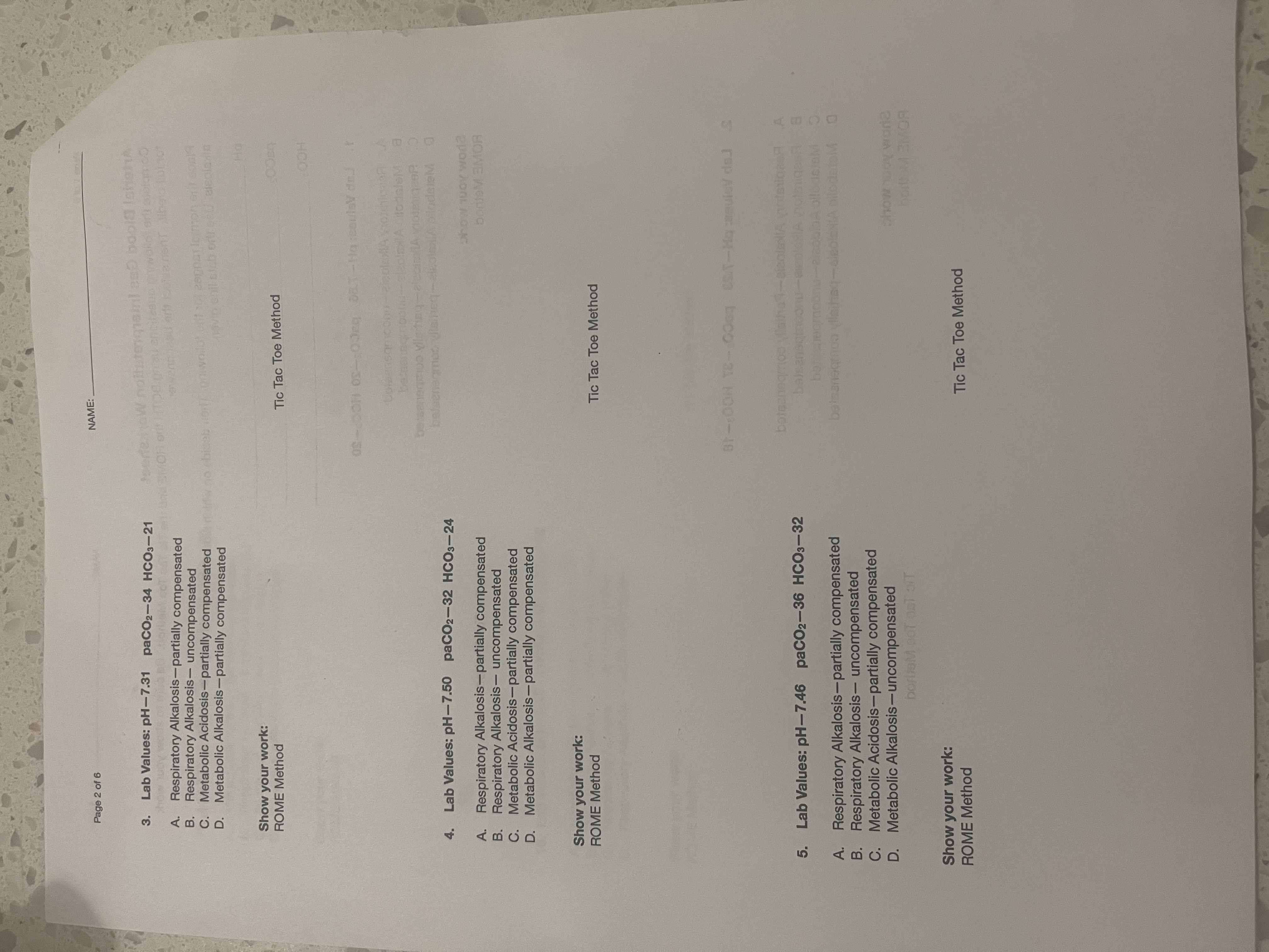 Solved Page 2 ﻿of 6NAME:q,3. ﻿Lab Values: | Chegg.com