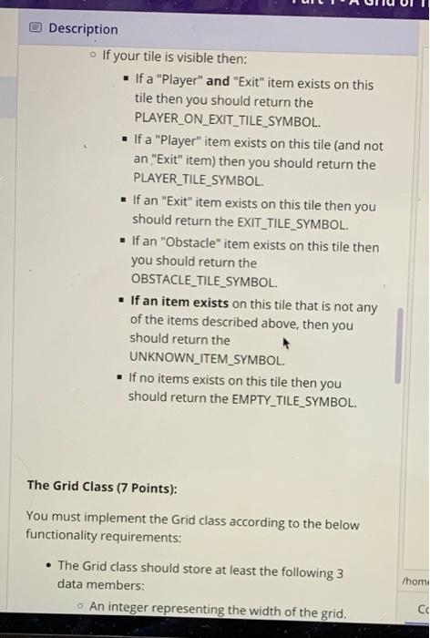 The printGrid() method ( 8 Points): The print Grid | Chegg.com