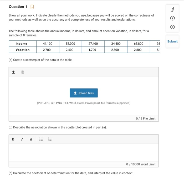 Solved Question 1 0 Show all your work. Indicate clearly the | Chegg.com