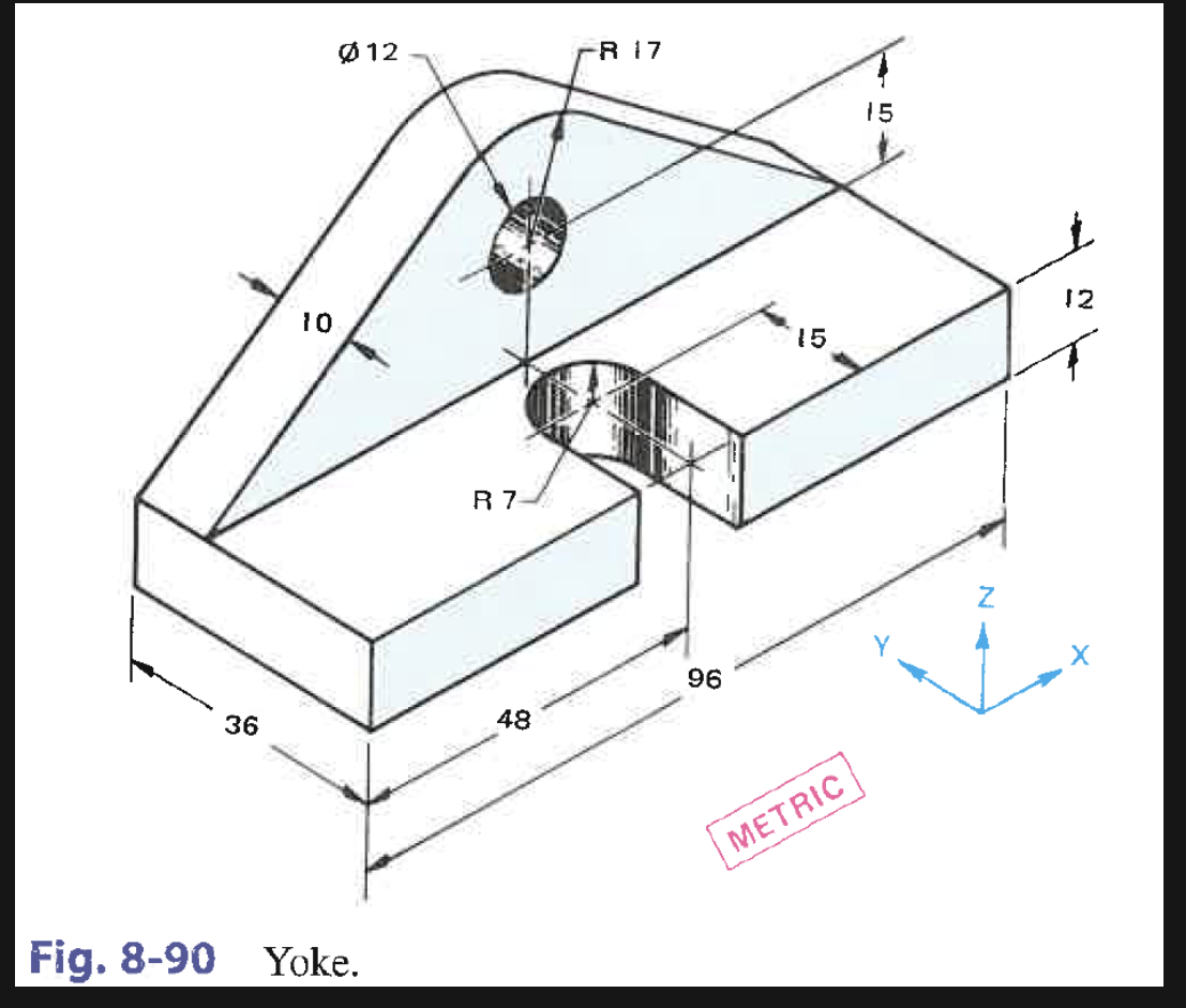 Yoke Geometry Solved Fig. 8-90 Yoke. What steps would you recommend to | Chegg.com