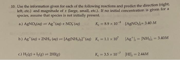 Solved 0. Use the information given for each of the | Chegg.com