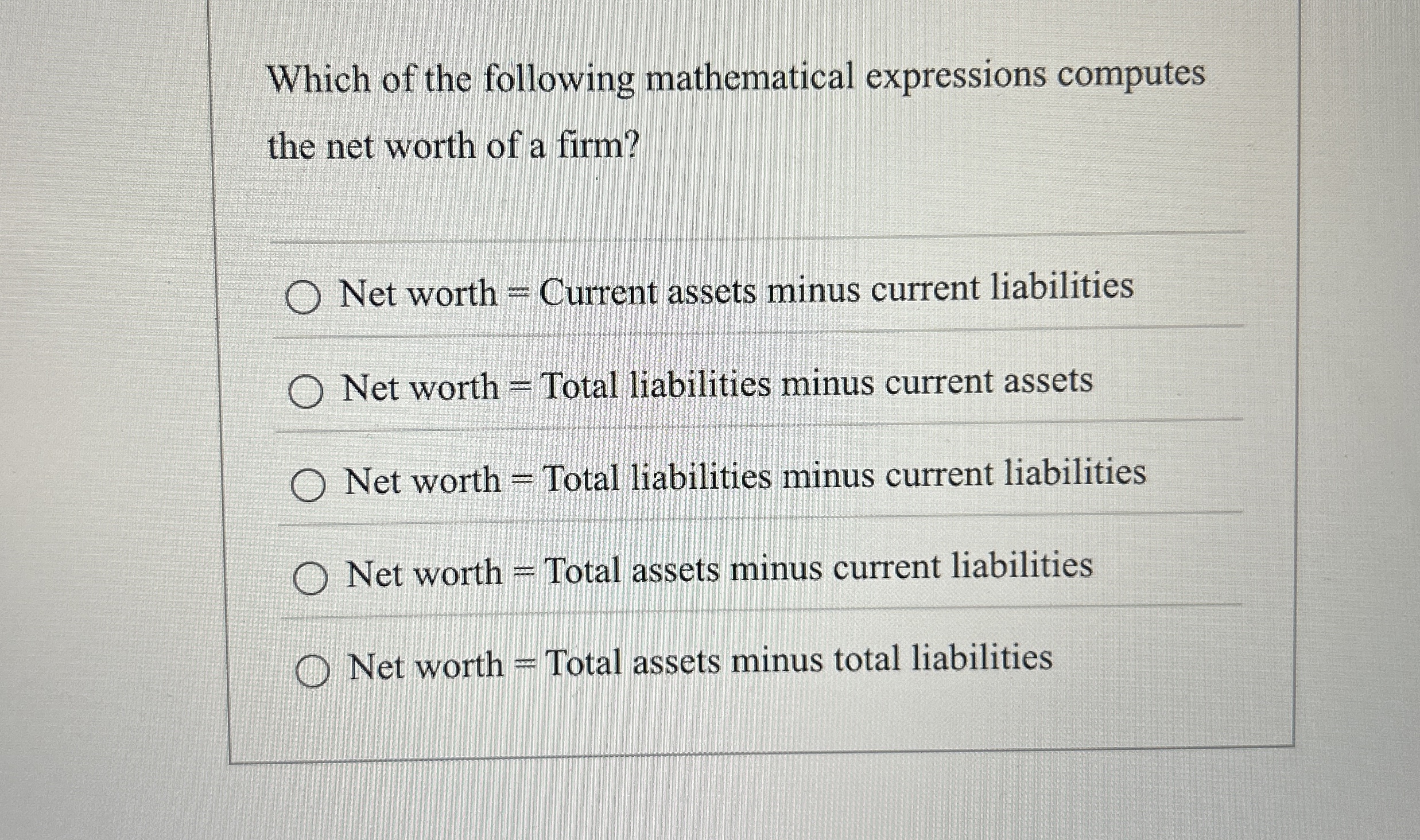Solved Which of the following mathematical expressions | Chegg.com