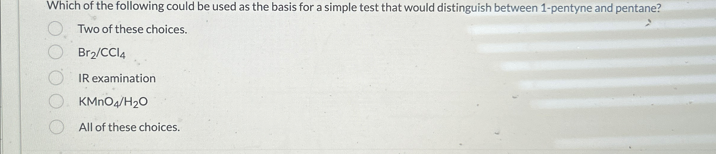 Solved Which of the following could be used as the basis for | Chegg.com