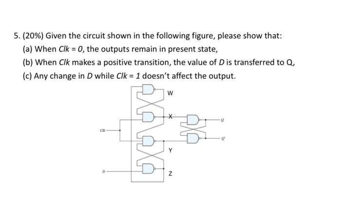 Solved 5. (20%) Given the circuit shown in the following | Chegg.com