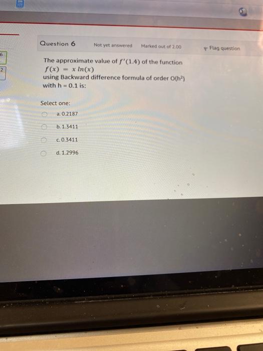 Solved Question 6 Not yet answered Marked out of 200 y Flag | Chegg.com