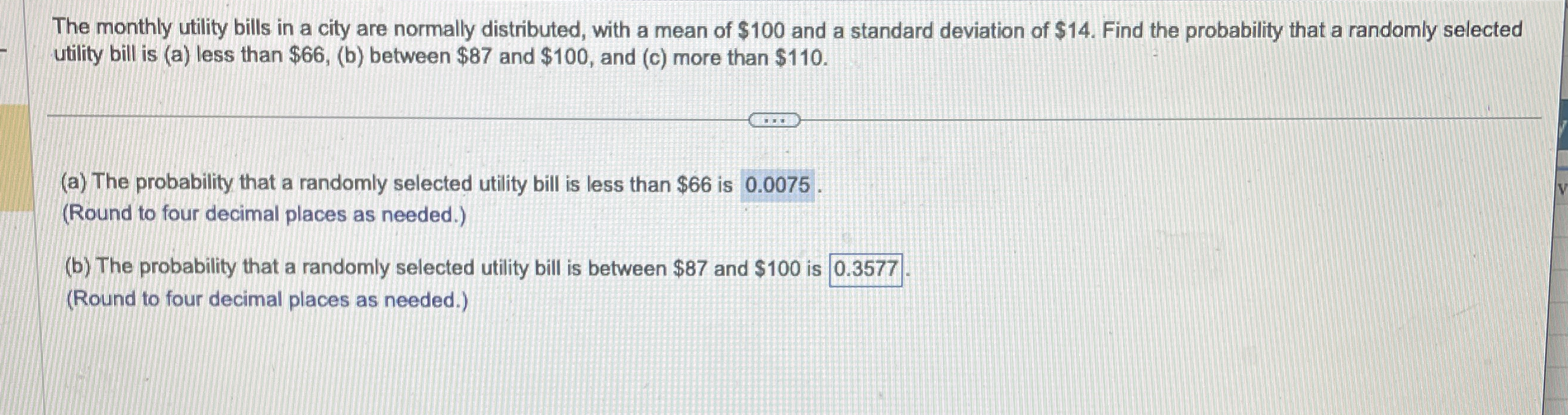 Solved The monthly utility bills in a city are normally