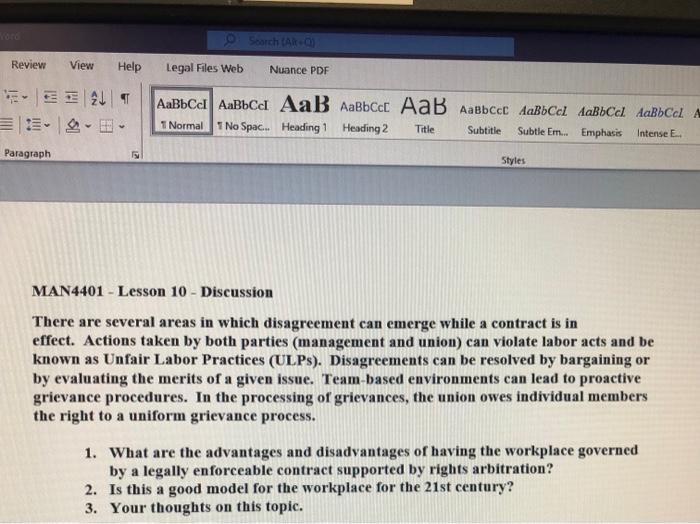 Yord Review View Help Legal Files  포트 T AaBbCcI