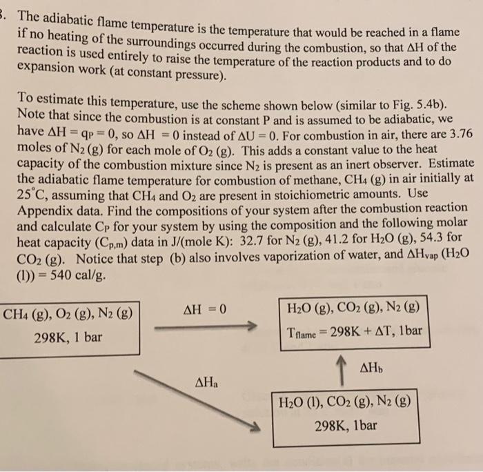 Solved The adiabatic flame temperature is the temperature | Chegg.com