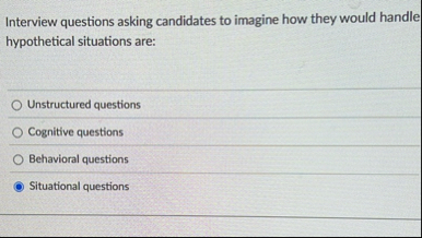 Solved Interview questions asking candidates to imagine how | Chegg.com