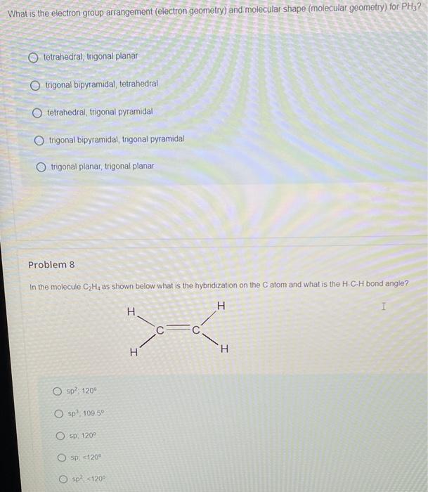 Solved What is the electron group arrangement electron Chegg