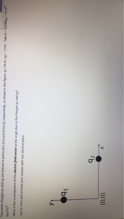 Solved Two point charges 91 and 42 are placed at points | Chegg.com