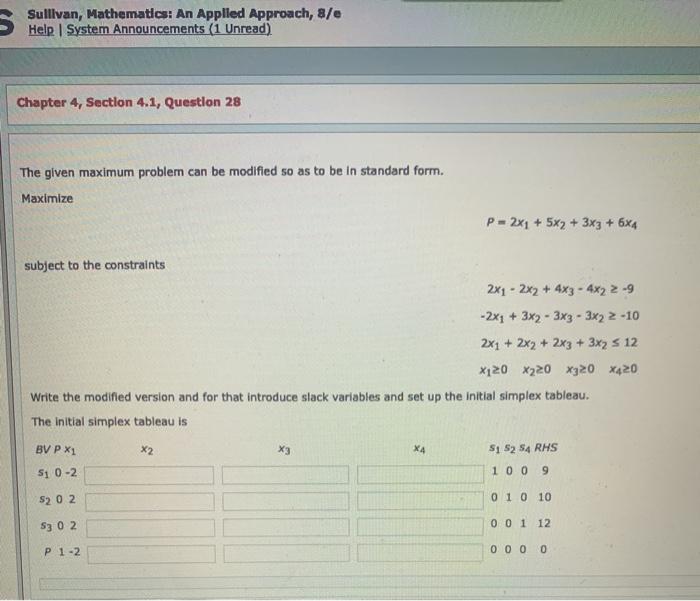 Solved Chapter 4, Section 4.1, Question 17 The given maximum | Chegg.com