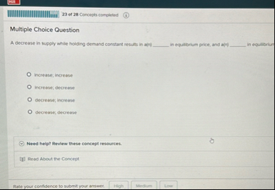 Solved 23 ﻿of 28 ﻿Concepts completeedMultiple Choice | Chegg.com