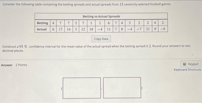 Solved Consider The Following Table Containing The Betting | Chegg.com