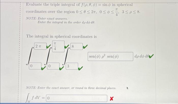 Solved Evaluate the triple integral of f(x,y,z)=x2+y2+z2 | Chegg.com