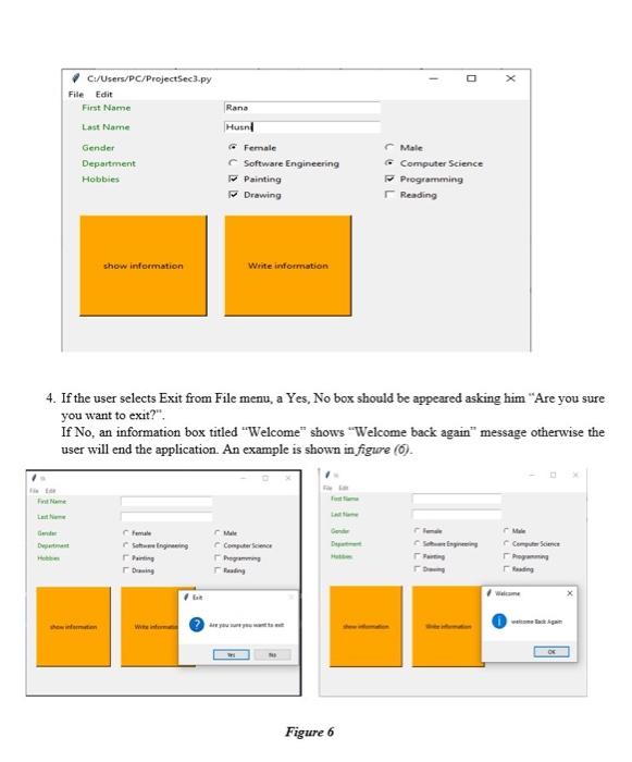 Solved Write a Python GUI program to design and implement an | Chegg.com
