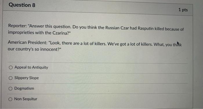 Solved Question 7 1 pts "Everyone agrees that the massive | Chegg.com