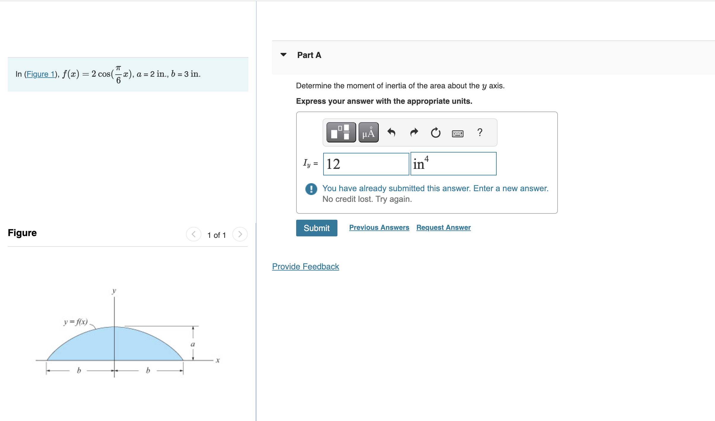 In Figure F X Cos Pi X A In B Chegg Com