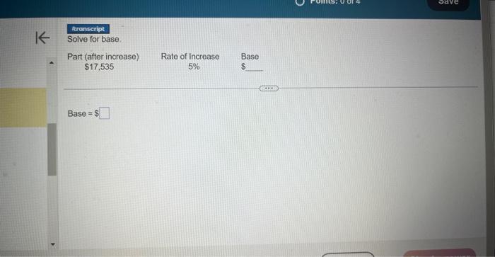 Solved Base =$ | Chegg.com