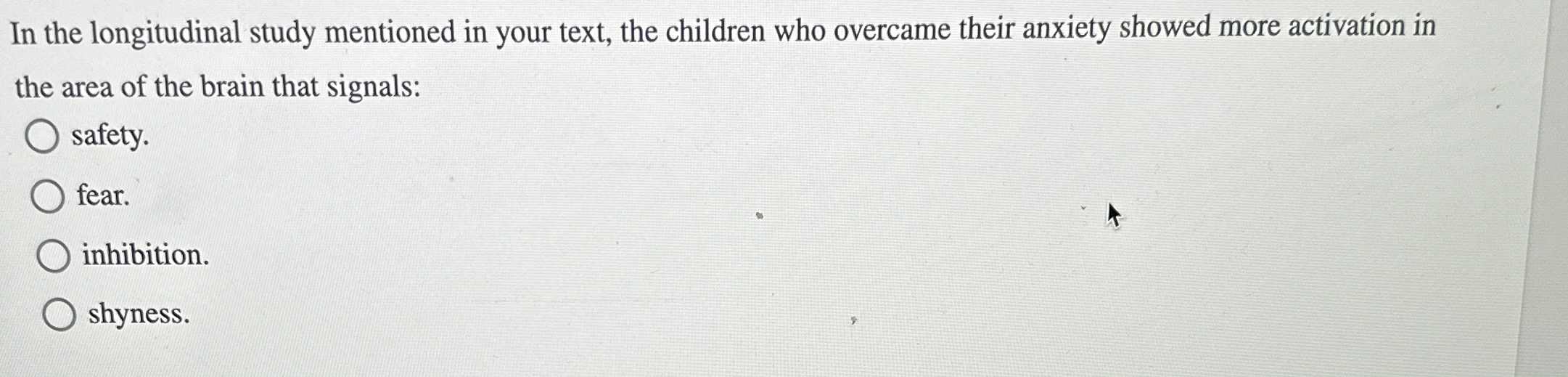 Solved In the longitudinal study mentioned in your text, the | Chegg.com