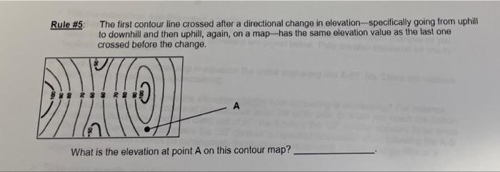Solved Rule #5 The first contour line crossed after a