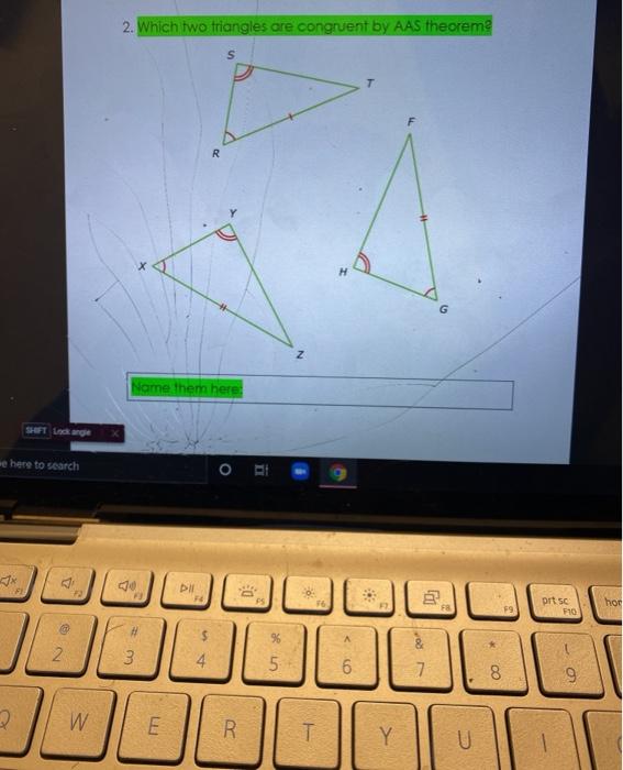 Solved 2. Which two triangles are congruent by AAS theorema | Chegg.com