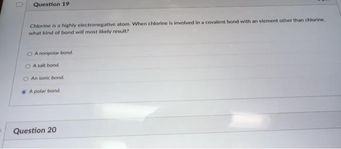 what is the electronegativity value of a chlorine atom