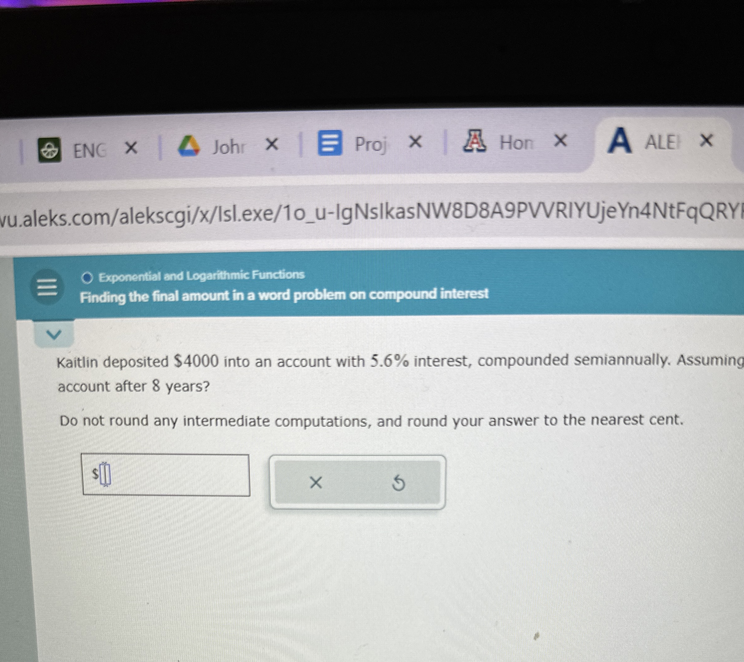 Solved Finding the final amount in a word problem on | Chegg.com