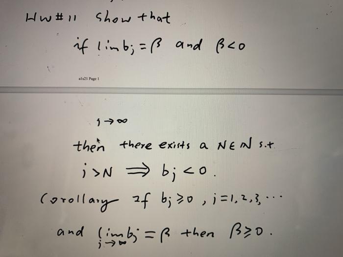 Solved Hw 11 Show That If Limb Ss And Sslo A Page 1 1 T Chegg Com