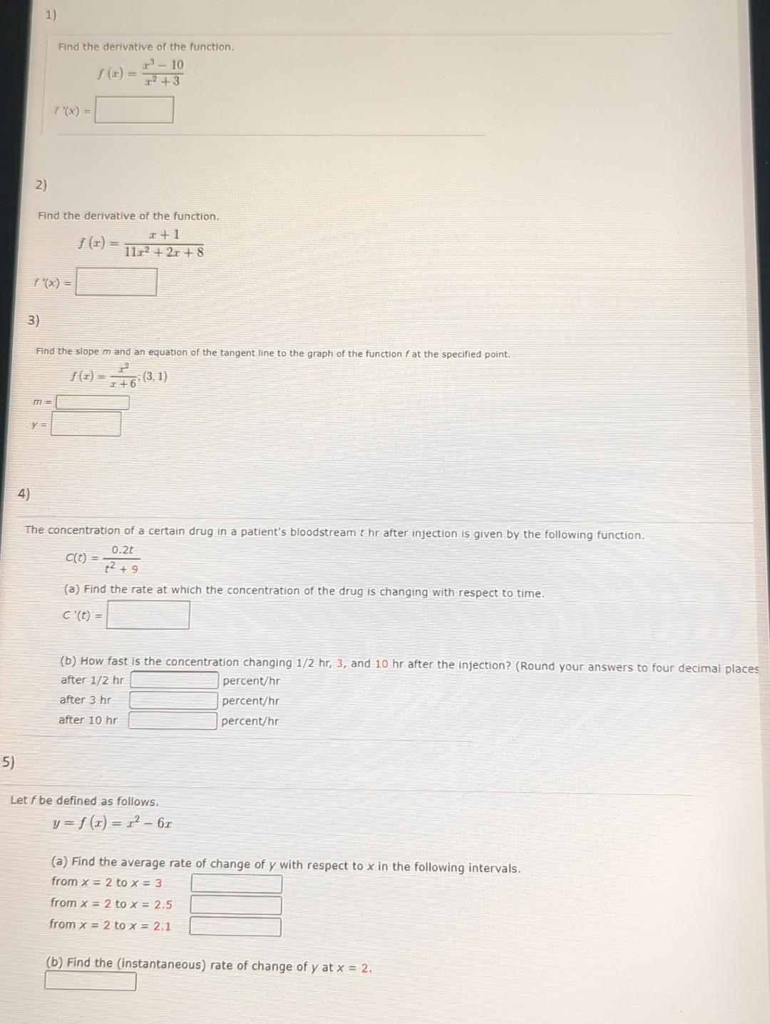 find the derivative of the function f x 3x 2 2x