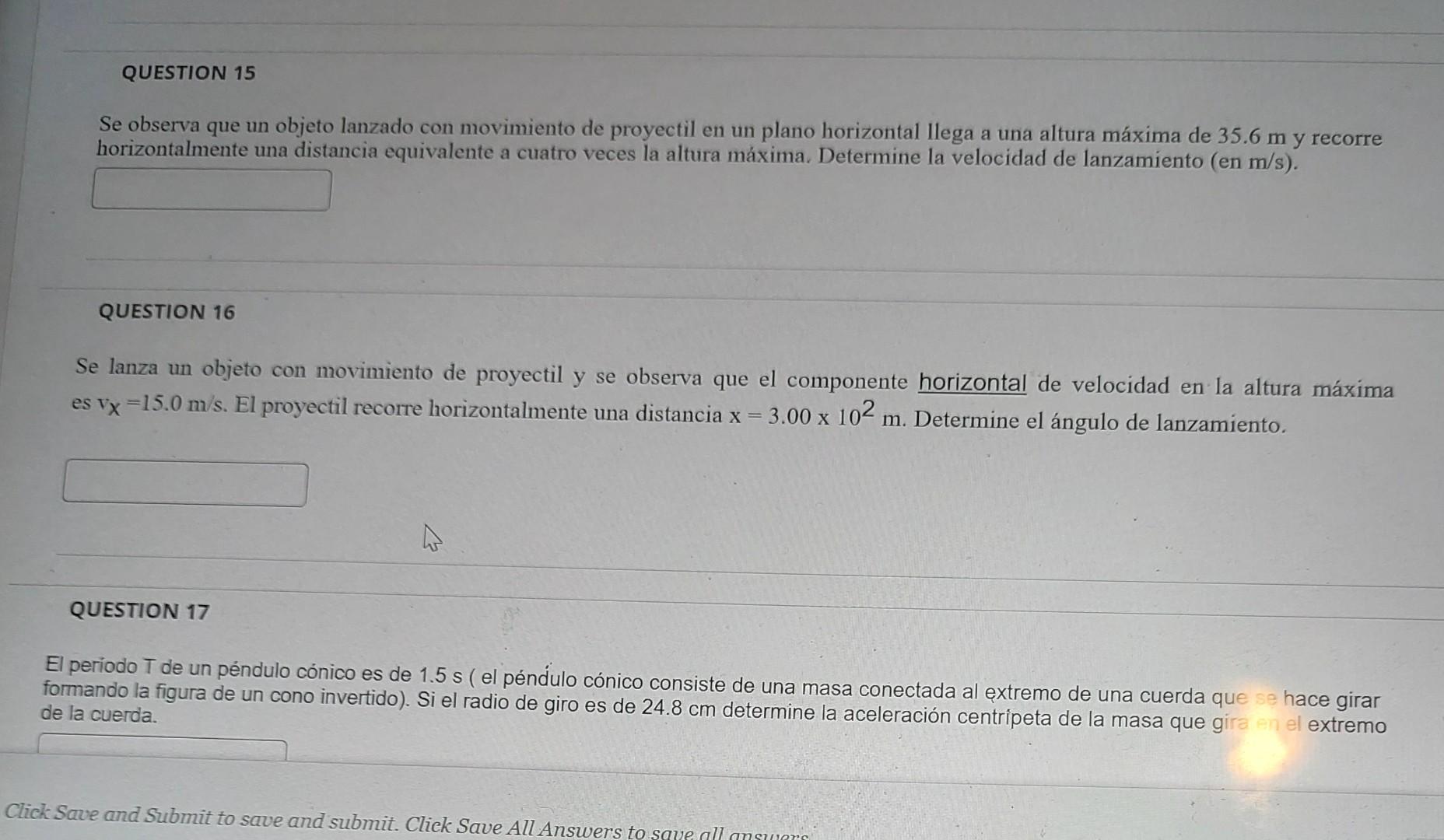 Solved Se observa que un objeto lanzado con movimiento de | Chegg.com