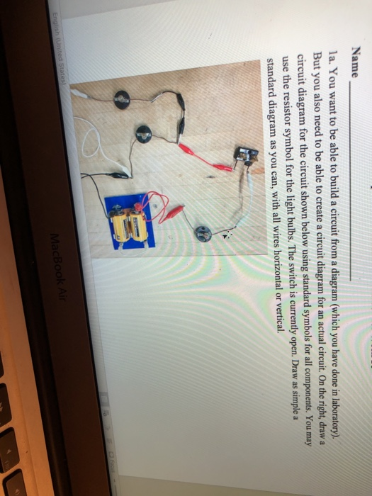 Solved Name 1a. You want to be able to build a circuit from | Chegg.com