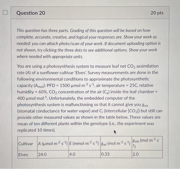Solved This question has three parts. Grading of this | Chegg.com