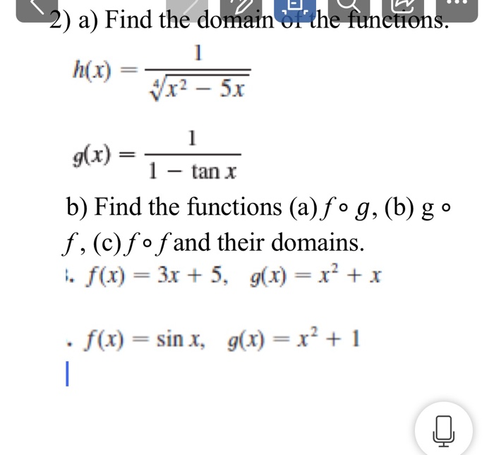 Solved 2 A Find The Domain Of The Functions H X X2 Chegg Solved 2 A Find The Domain Of The Functions H X X2 Chegg