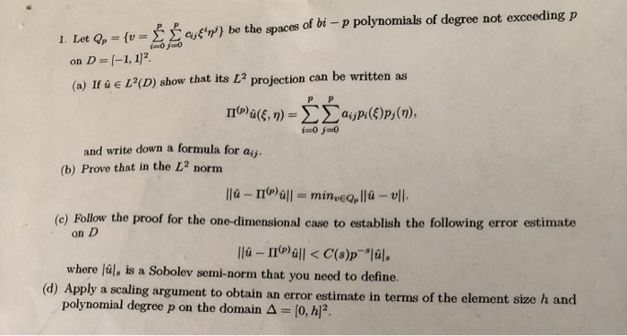 Solved 1 Let Qp V S Scit N Be The Spaces Of Bi P Chegg Com