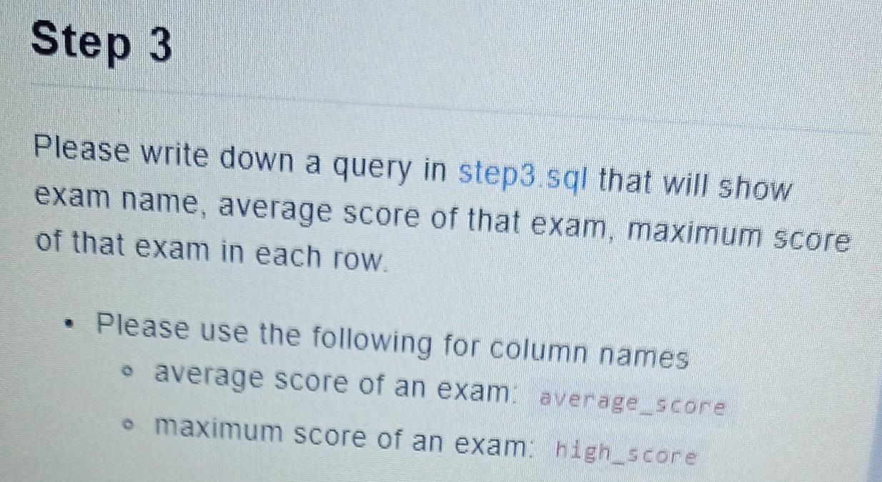 Solved We have four tables. users, classes, exams, scores. | Chegg.com