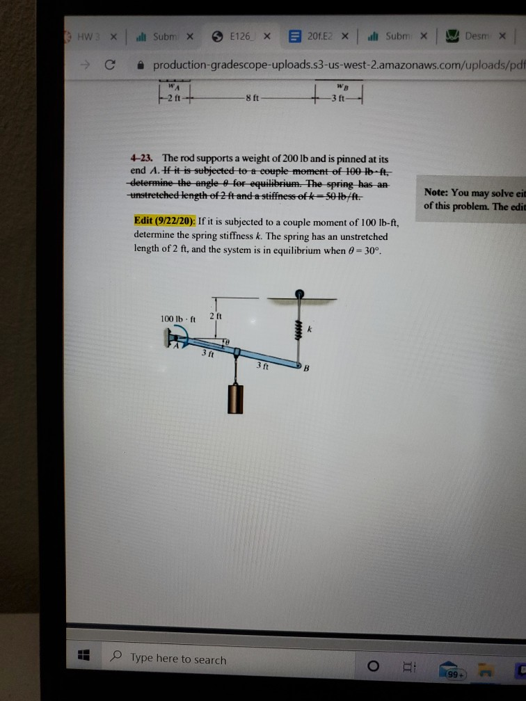 Solved Hw 3 X Submx 5 E126 H E f E2x Ul Submx Desmx C P Chegg Com