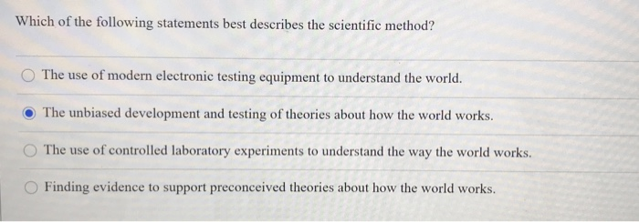 Which Of The Following Statements Best Describes Evolution Solved Which of the following statements best describes the | Chegg.com