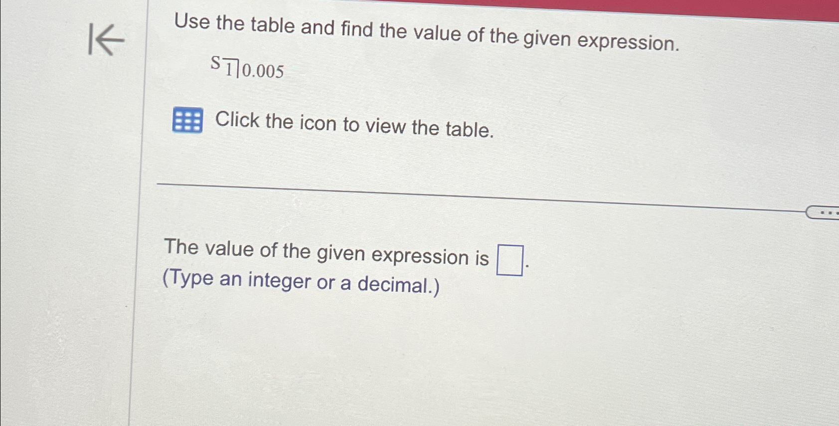 Solved Use the table and find the value of the given | Chegg.com