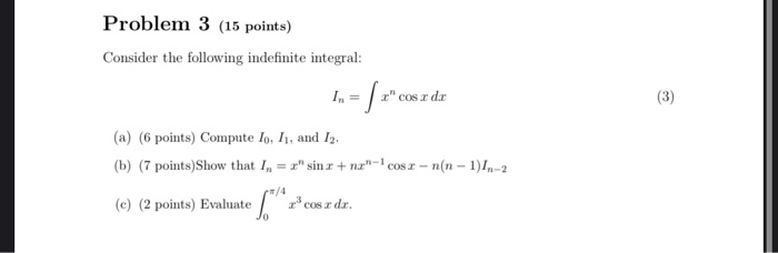 Solved Problem 3 (15 points) Consider the following | Chegg.com